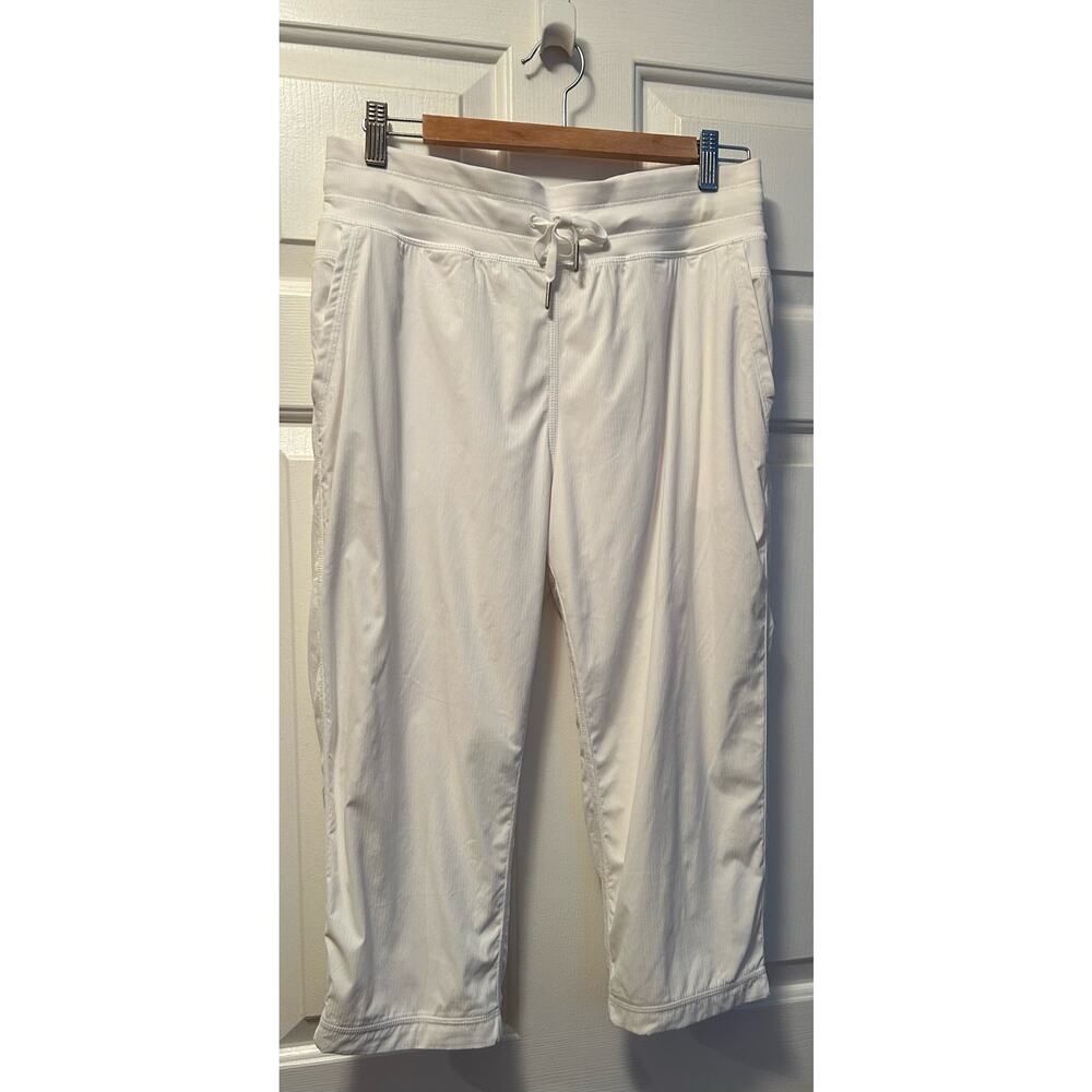 Lululemon White Lined Pull On Studio Crop Pants, … - image 1